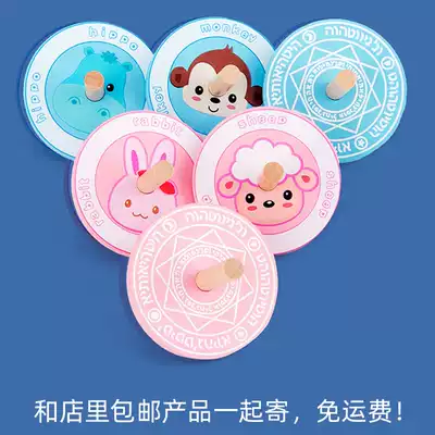 Hand twist wooden top vintage wood traditional nostalgic wood exercise fingers flexible kindergarten children's small toys