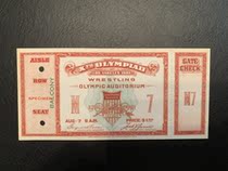 A0036 1932 Wrestling Tickets for the Summer Olympics in Los Angeles USA