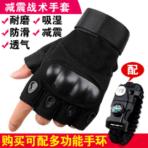 Sports outdoor military fans with tactical gloves half-finger special forces non-slip wear-resistant spring and summer protective riding gloves fingerless