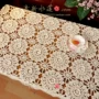 Nước sen sen tay crochet hoa bàn vải cotton dệt bàn cà phê vải bọc - Khăn trải bàn khăn trải bàn ăn chống thấm