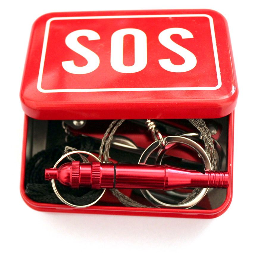Outdoor Wild Survival Tools Knife Emergency Pack Combo Set Equipped WITH SOS Survival Box Self Rescue Survival Box