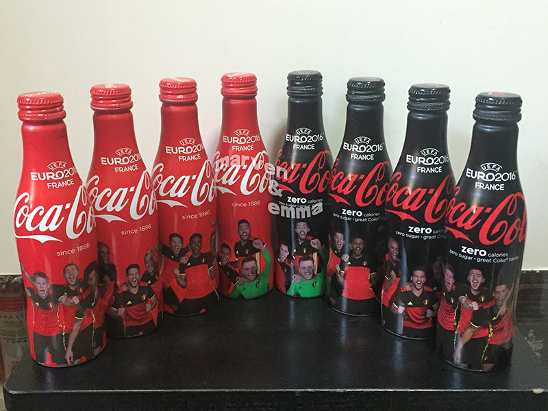 Belgium Coca-Cola Euro 2016 National Team Players Themed Commemorative Aluminum Bottle Collection