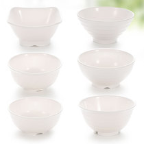 A5 melamine commercial white fast food rice rice bowls plastic soup bowls imitation porcelain fire pot shop cutlery with water and seasoning bowls small bowl