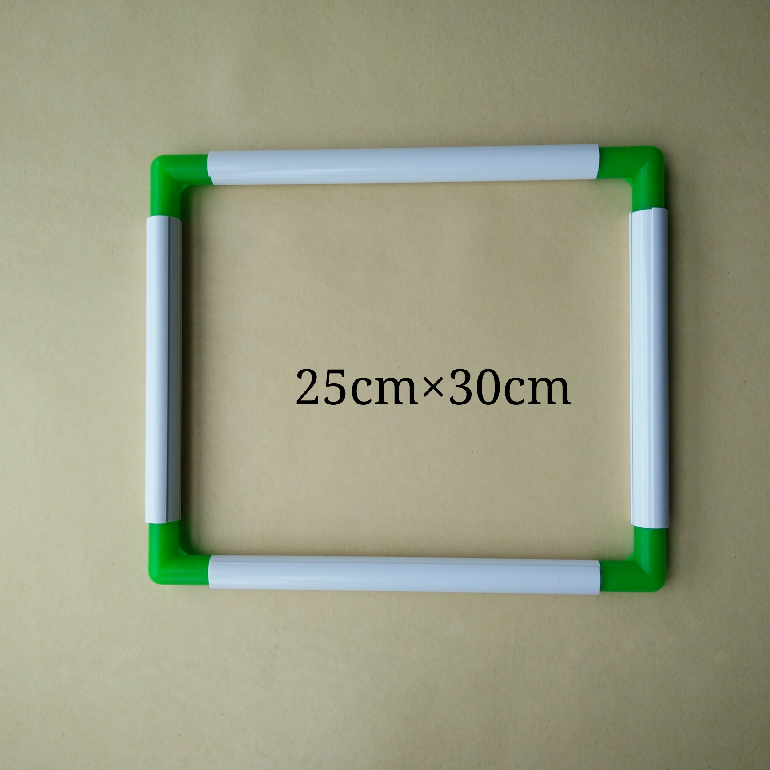 Cross stitch embroidery stretch hand-held embroidery frame PVC medium square embroidery frame Clip-on embroidery stretch width 25 cm length 30 cm