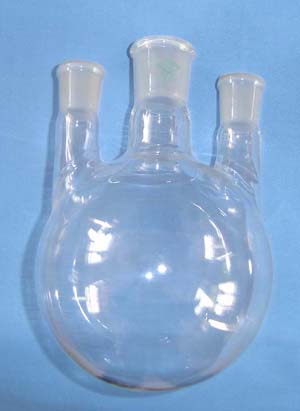 2000ml 蜀牛 玻璃 三口烧瓶  直口 斜口 圆底 平底 反应瓶 24#