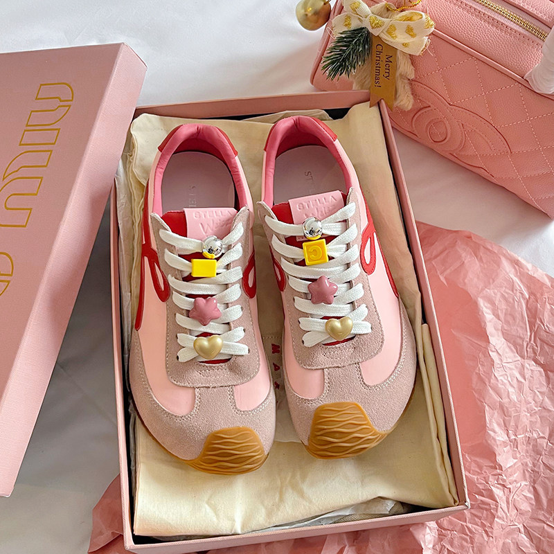 Trumpchi women's shoes ~ Korean version heart-shaped star shoes, buckle beaded shoes, accessory shoes, decorative shoes, flower buckles