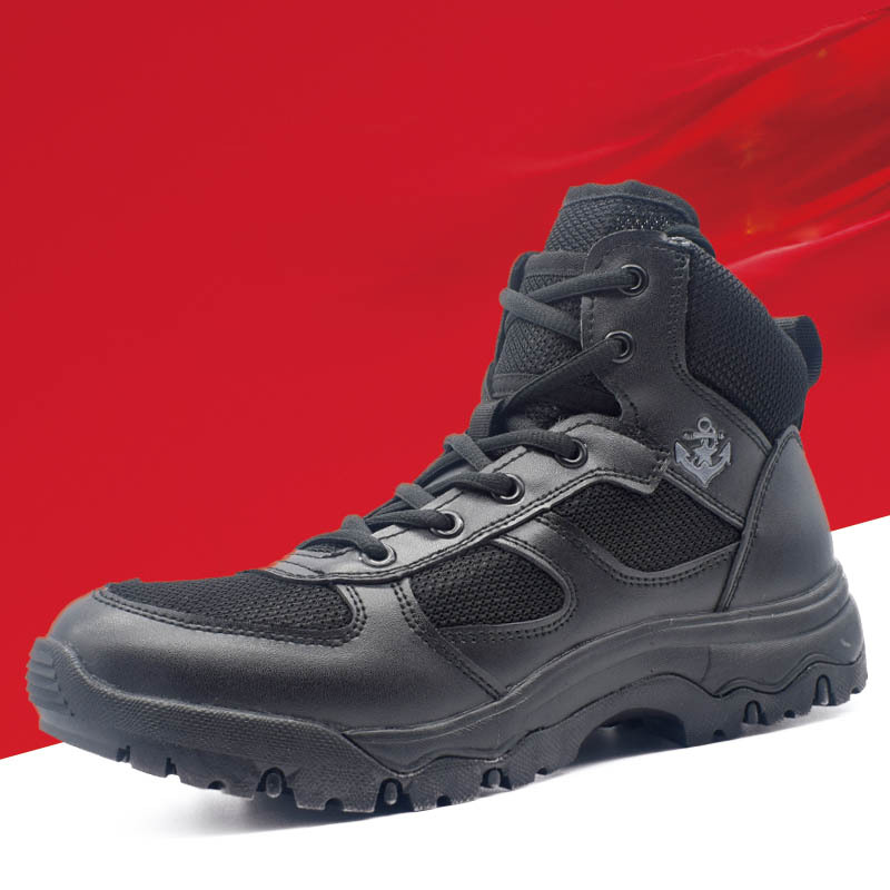 Summer Ship Training Shoes for Men, Black, Ultra-Light, Breathable Crew Training Shoes, Island and Reef Physical Fitness Shoes, Deck Combat Training Boots
