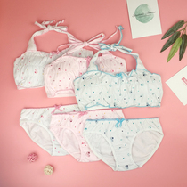 Hanging Neck Lacing Students Harnesses Vests Vest Hair Stings Girls Underwear Smear 8-12 Year Old Girl Bra Pure Cotton Bra