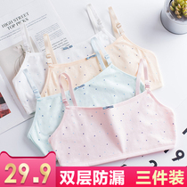 Developmental small vest Junior high school students pure cotton underwear girls double anti-bump sling girl bra without rims
