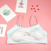 Sports bra student development underwear female baby bra anti-bump shock absorber milk cover cotton black breast wrap women