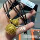 Chow Sang Sang Hong Kong Exclusive Store Hollow Lace Gourd Necklace, Double Blessing and Prosperity, Traditional Gold Pendant, Pure Gold 90852Z