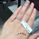 Hong Kong Chow Sang Sang Genuine 18K Diamond Ring White Gold Promessa Diamond Ring for Women 87757R