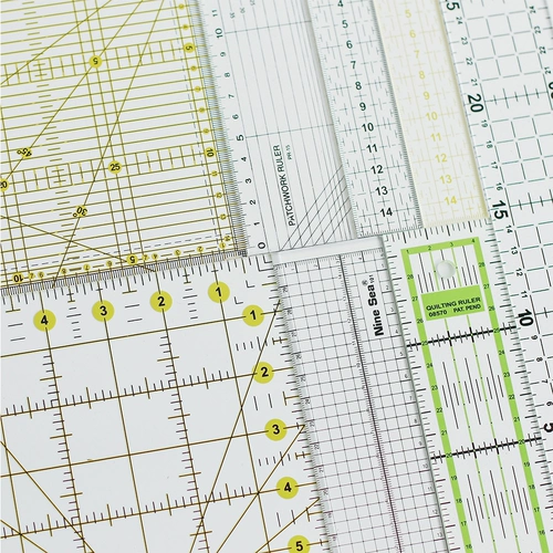 【可可家の工具】大方尺/拼布尺/定规/缝份尺/配合轮刀使用切割尺