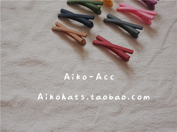 The AI K O A C C A Korean Department Children's Fat Hair Accessories New Cross Candy Ensemble Hair Clip Multicolor