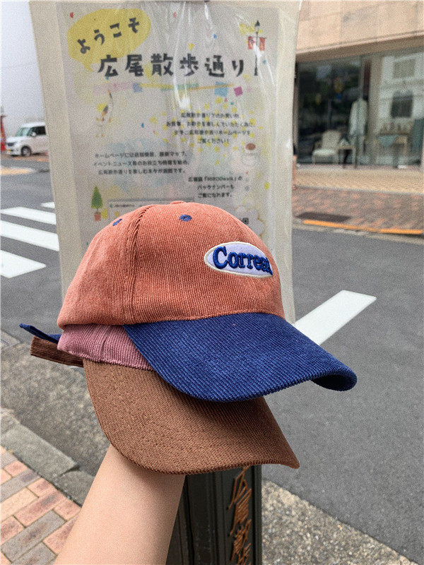◆AIKO ACC◆-Fall and Winter Korean children's corduro coloured baseball cap
