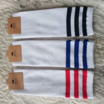 Pure white long tube high tube football over-the-knee sports socks good quality childrens football socks primary school football socks