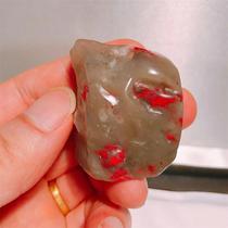 Natural Laokeng Changhua Chicken Blood Stone Glass Frozen Shrimp Green Frozen Xianzhang 48g Seal Engraving Collection