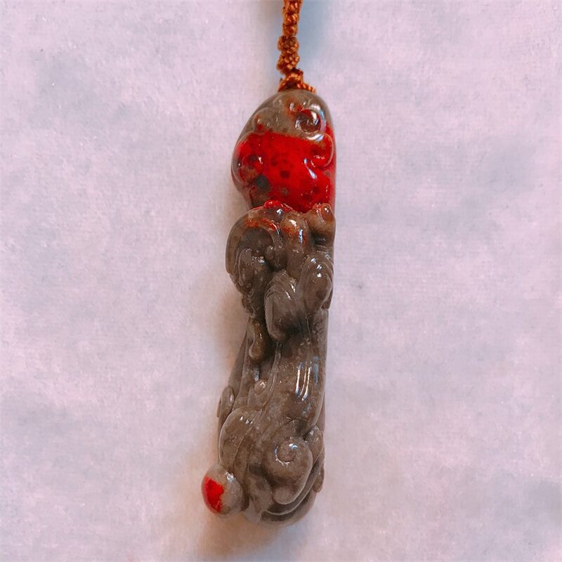 Changhua Stones Old Pit BAO WEN Freeze Dragon Back Ruyi Pendant Pendant Pendant 32 gr GIFT GIFT COLLECTION