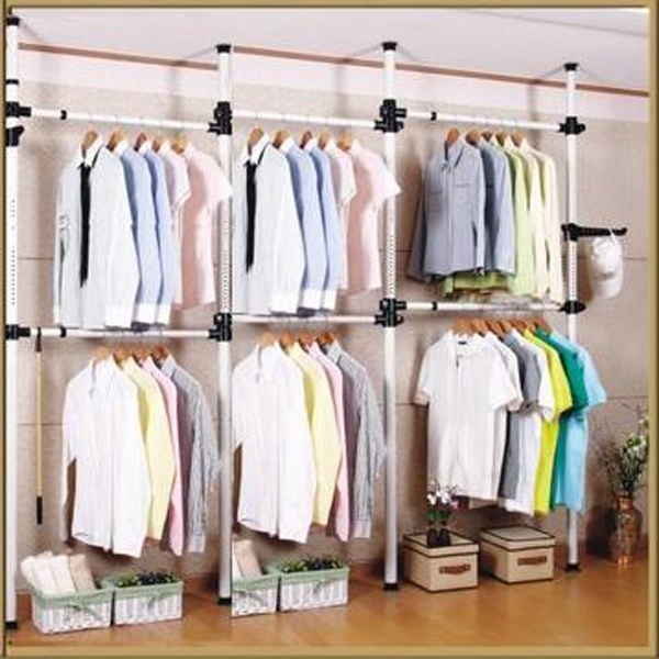 Stand On Top Of The World Clothes Rack Storage Rack Floor Hanging
