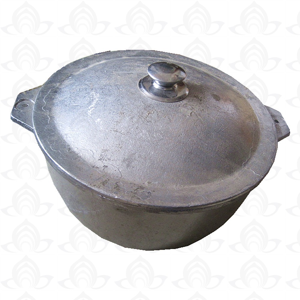 Xinjiang small pot pilaf special aluminum pot with a diameter of 29 cm, hand-grasped thick aluminum pot with lid, durable and fragrant