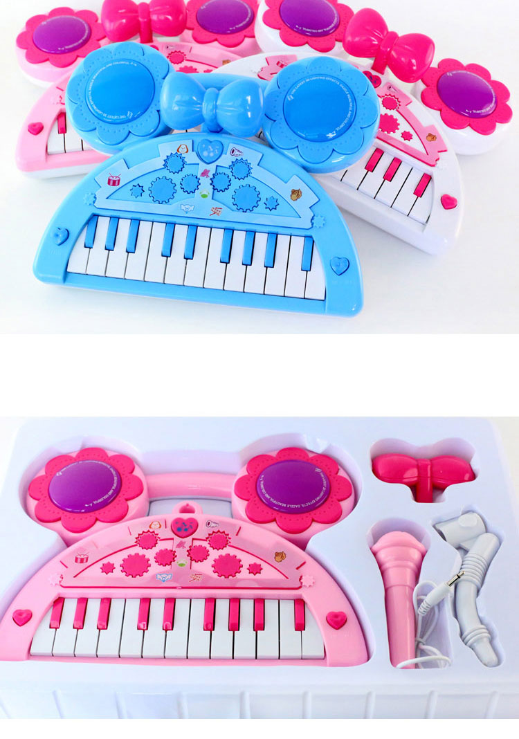 Trẻ em piano mic cụ bàn phím bé gái 3-6 tuổi giáo dục sớm giác ngộ đa chức năng đồ chơi âm nhạc đàn đồ chơi cho bé
