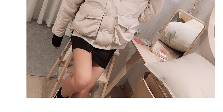 Xiao Mo Red in Wind gió dịch vụ 2018 mùa đông mới ngắn áo khoác cotton dày thả lỏng áo khoác cotton áo phao đại hàn quốc nữ