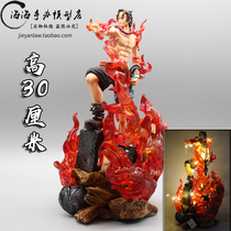 One Piece Vientiane LX GK Musket Ace Fire Fist Ace Scene Statue Boxed Handmade Model Motherland Edition