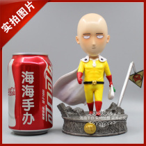 One punch superman GK DT Saitama teacher to buy vegetables Q version bald cloakman hand-made statue SD model