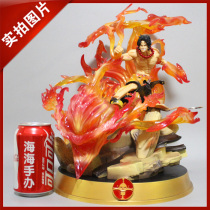 One piece GK JZ fire fist Ace on top of the war Great Yan Emperor hand-made scene statue model ornaments