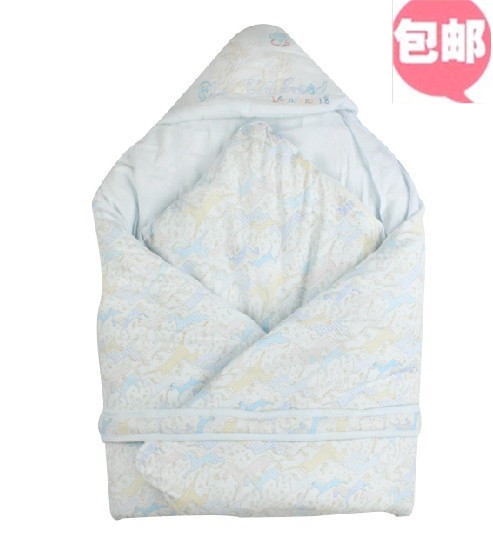 包邮丽婴十八坊款婴儿加大可脱胆抱毯宝宝抱毯100cmx100cm 8023-1
