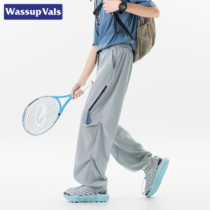 Wassup Vals Outdoor Sports Quick-Drying Wide-Leg Cargo Pants for Men, Summer Thin Large Size Casual Jogger Pants Wassup Vals Outdoor Sports Quick-Drying Wide-Leg Cargo Pants for Men, Summer Thin Large Size Casual Jogger Pants
