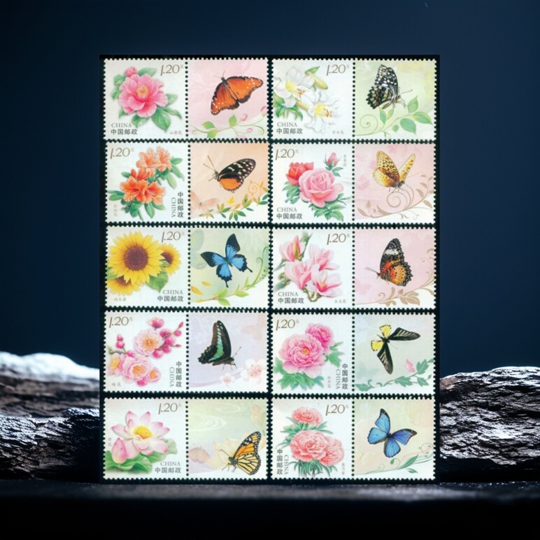 Free Shipping on the Top Ten Flower Stamps, a Complete Set of 10 Stamps with Additional Stamps, China Post Guaranteed Authenticity Mailing Collection Free Shipping on the Top Ten Flower Stamps, a Complete Set of 10 Stamps with Additional Stamps, China Post Guaranteed Authenticity Mailing Collection