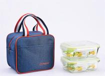 Handheld lunch box bag with rice lunch bag large aluminum foil students carry warm lunch insulation bag