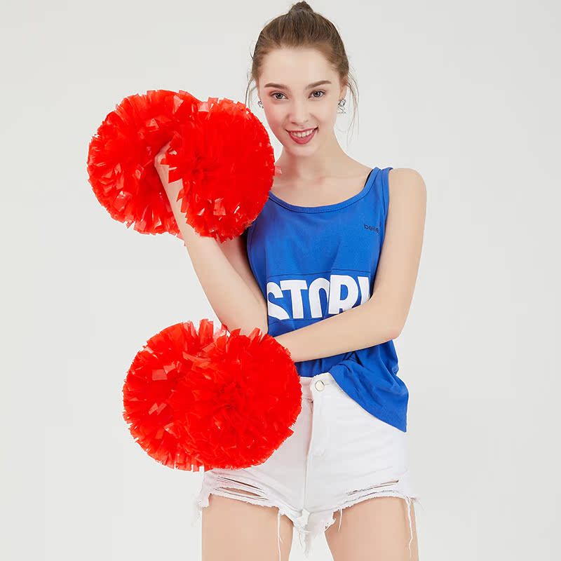 Cheerleading hand flower Red La La fuck flower ball La La ball Color ball Cheerleading dance performance Hand flower Hand flower