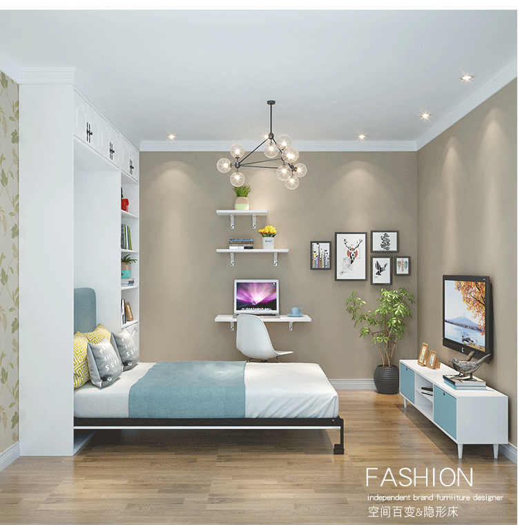 phụ kiện phần cứng đa chức năng tự động giường lén lút nhìn qua tấm chân bị lật ngược tủ quần áo tiết kiệm không gian giường Murphy gấp khung giường - Giường giường 2 tầng