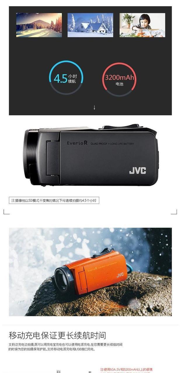 Camera cưới kỹ thuật số JVC / Jie Wei Shi GZ-R465AAC HD Mini Travel Home DV Camera