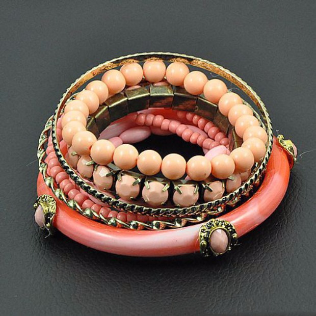 Kỳ nghỉ bên bờ biển du lịch hoang dã dân tộc xanh xanh Danube làm mới hạt 8 mảnh bộ tám bộ vòng tay vòng tay trầm hương