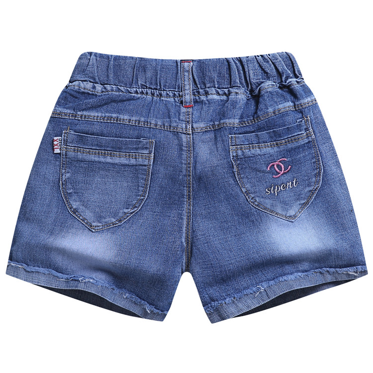 Cô gái quần short denim mùa hè 2018 mới thời trang Hàn Quốc cô gái nước ngoài cô bé hoang dã trẻ em lớn trẻ em mùa hè ăn mặc