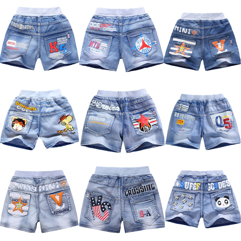 Trai quần short denim 2018 mới thời trang Hàn Quốc quần áo trẻ em trong mùa hè cậu bé lớn bông lỏng mỏng mùa hè ăn mặc