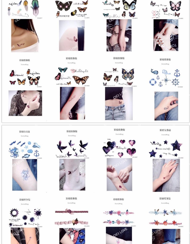 8 miễn phí bưu chính cơ thể chống thấm nước cánh tay mu bàn chân tươi sơn watermark dán hình xăm thư phần hoa A14 hình xăm dán đại bàng