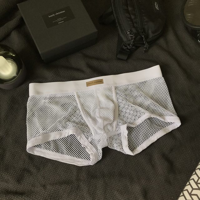 BP ຕາຫນ່າງແບນສີແຂງ boxer briefs ຕາຫນ່າງ breathable sexy nylon ແອວຕ່ໍາກິລາສະດວກສະບາຍຊາວຫນຸ່ມຕາຫນ່າງ hollow E