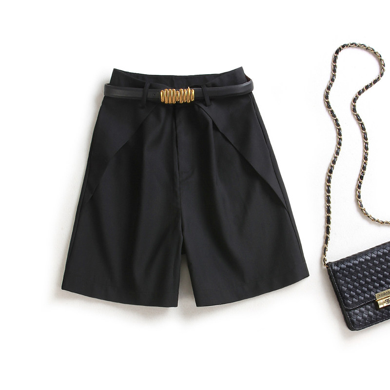 Europe Station 2021 New Suits Shorts Women High Waist 50% Pants Women Summer Loose accessories 50% Western-style pants