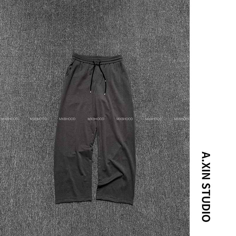 Lyocell Cotton Blend Casual Pants: Spring and Summer Men's Drapey Loose Versatile Casual Pants with a Slight Curve Design