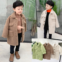 Boy baby cashmere coat baby girl woolen children children winter dress girl foreign air Korean version of mens treasure woolen coat winter