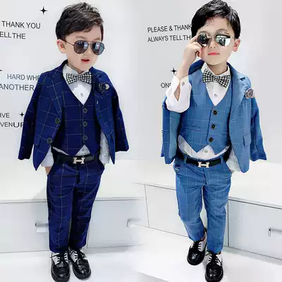 Children's boys suit suit suit 2020 Autumn style Foreign Men's treasure small suit baby dress boy handsome tide