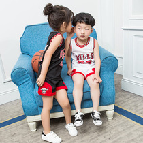 9 Childrens jersey set 5 boys baby children summer 1-3 years old boy basketball uniform 6 female treasure summer vest Korean version
