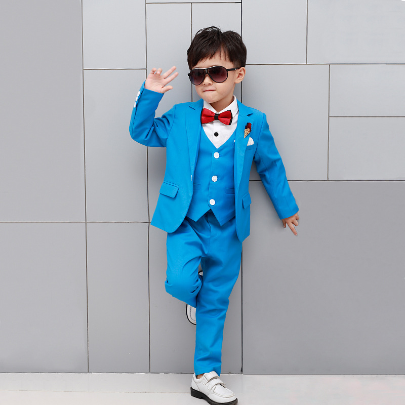 Trẻ em và chàng trai phù hợp với bộ đồ 2019 mới đẹp trai thời trang nam British 0-1-3 tuổi 9 bé nhỏ phù hợp với phiên bản Hàn Quốc.