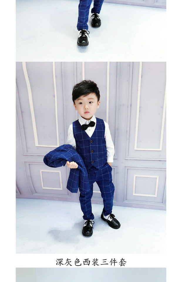 Bộ đồ 2 bé trai 5 bộ đồ bé trai 3 mảnh 1-3 tuổi nam bé mùa thu đông mặc 6 bộ đồ nam bé bộ đồ bé nhỏ chân váy trẻ em 11 tuổi