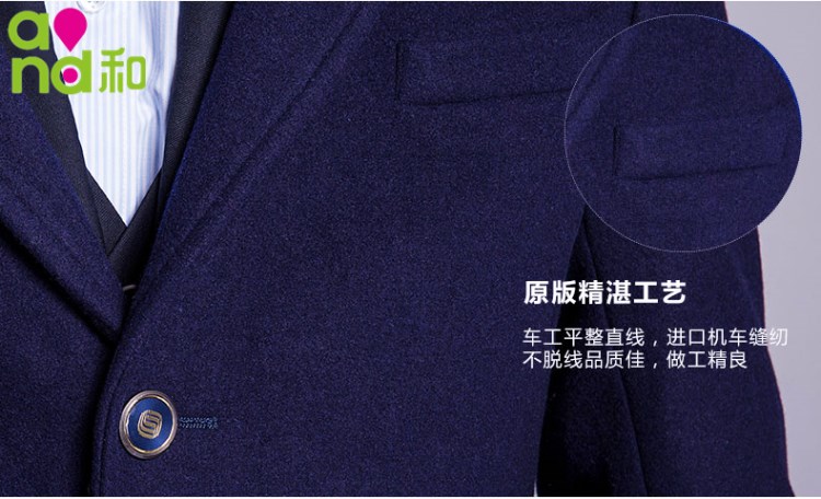 Trung Quốc Mobile Business Office Áo len nam cộng với Áo khoác len cotton Nizi Áo khoác nam công sở mùa đông áo khoác da nam
