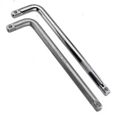 Baweishi 1 2quot chrome vanadium steel carbon steel 25cm non-slip extension elbow socket wrench L-type 7 rod